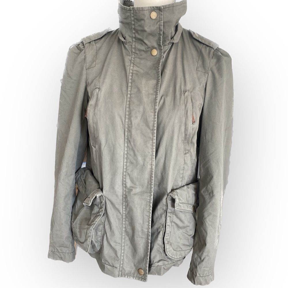 Zara Military Drawstring Waist Jacket Wilderness Utility Streetwear